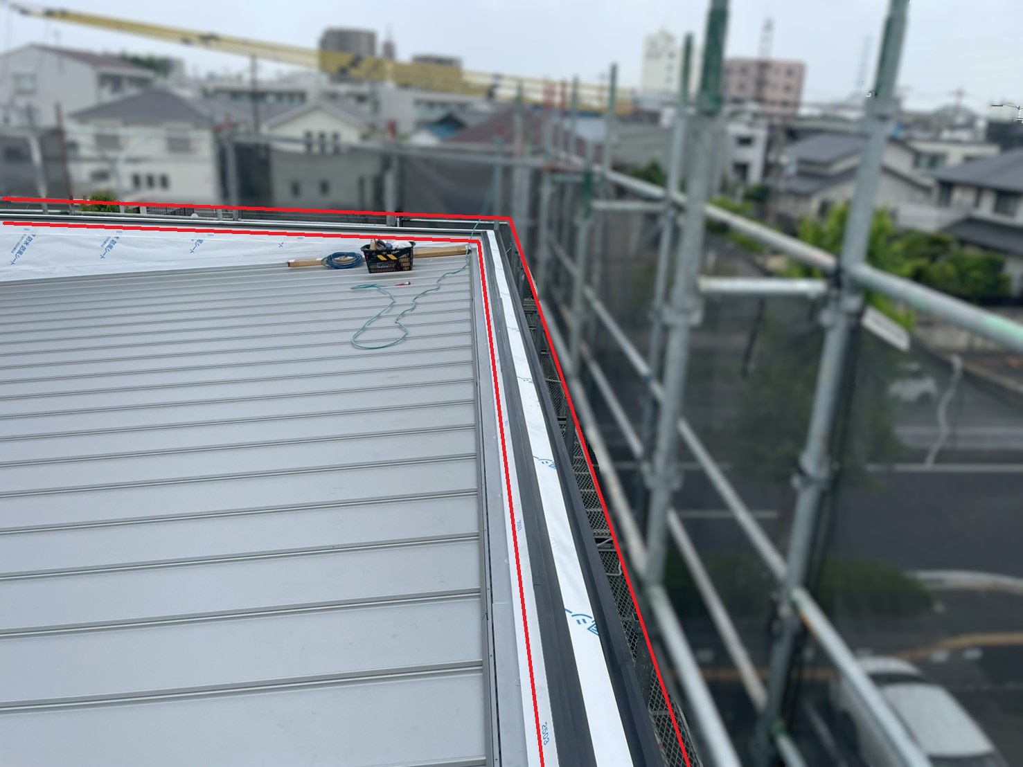 通気見切り設置